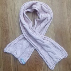 DIESEL Baby Pink Cable Knit Winter Scarf Acrylic Mohair Designer Luxury